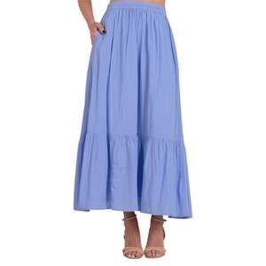 Elan Periwinkle Blue Tiered Maxi Skirt with Pockets - Size S - NWT